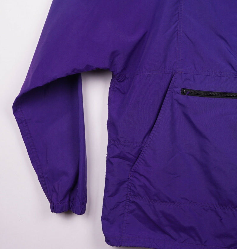 Vtg LL Bean Men's Sz Medium Anorak Purple/Blue Lightweight Windbreaker Jacket