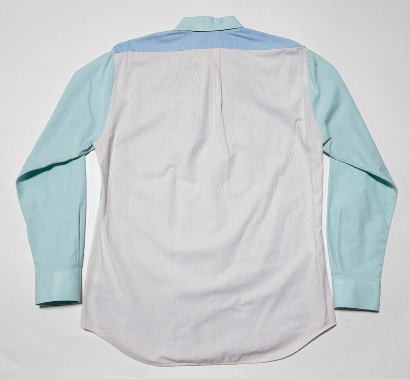 Vineyard Vines Tucker Shirt Medium Slim Fit Colorblock Pastel Preppy Long Sleeve