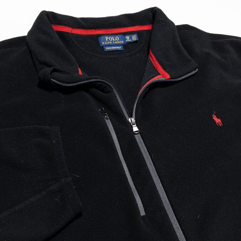 Polo Ralph Lauren 4XB Performance Fleece Jacket Men Full Zip Solid Black 4XL Big