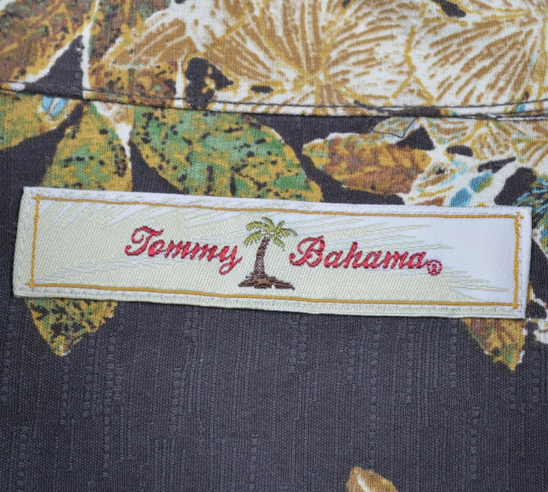 Tommy Bahama Men's Sz XL 100% Silk Floral Hawaiian Aloha Camp Shirt
