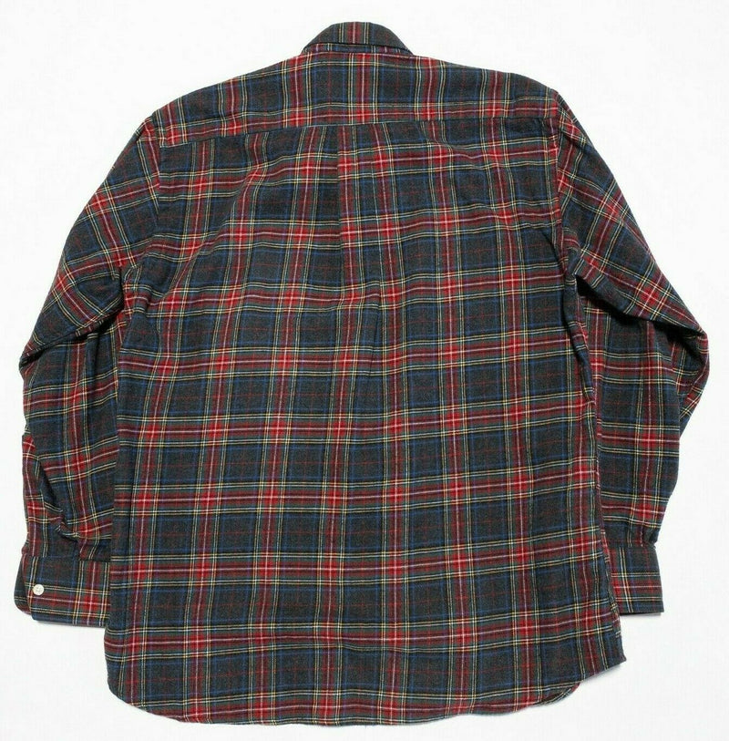 Gitman Bros. Flannel Shirt Vintage USA Tartan Plaid Brushed Flannel Men's Medium
