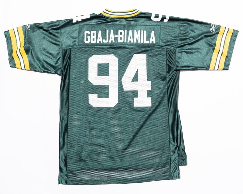 Green Bay Packers Jersey Men's Large Reebok Gbaja-Biamila Football Green NFL 90s