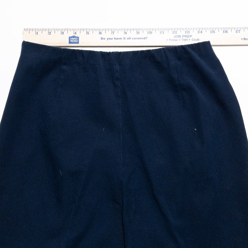 Eddie Bauer Pants Women's 12 Tall Bremerton Fit Chino Side Zip Navy Blue Pleated
