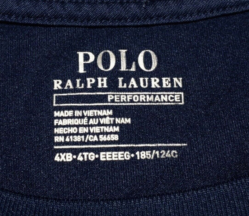 Polo Ralph Lauren 4XB T-Shirt Men's Big & Tall 4XL Big Navy Blue Performance