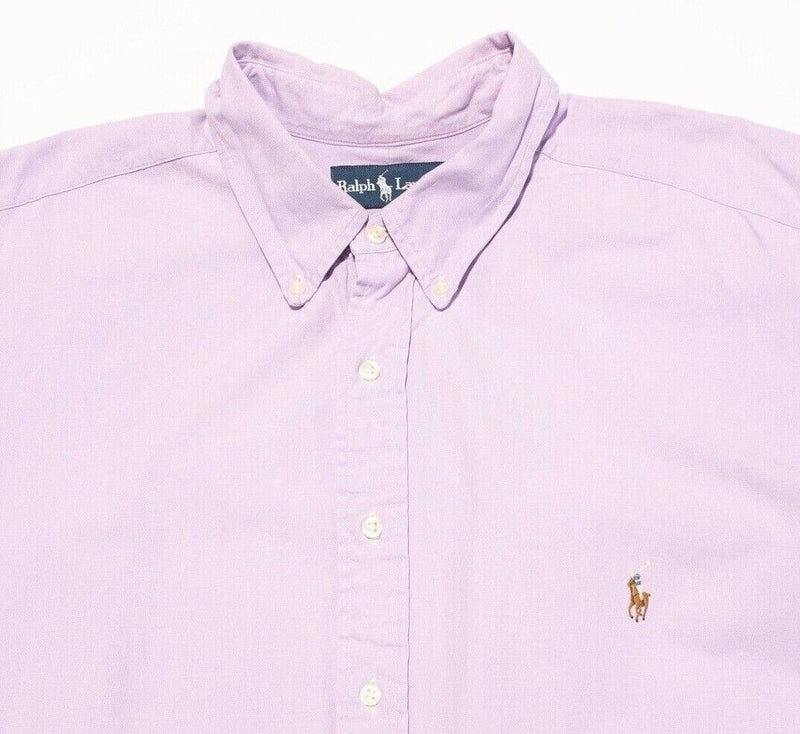 Polo Ralph Lauren 2XB Classic Fit Men's Light Purple Short Sleeve Button-Down