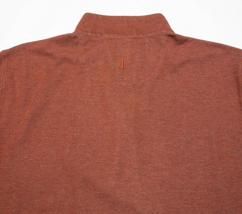 johnnie-O Sully 1/4 Zip Pullover Sweatshirt Cider Orange Cotton Blend Men's 1XLT