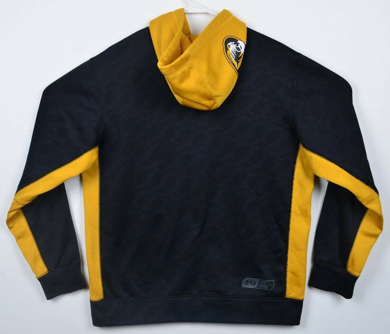 Mizzou Tigers Men's Medium Nike Therma-Fit Missouri Black Gold Hoodie Sweatshirt