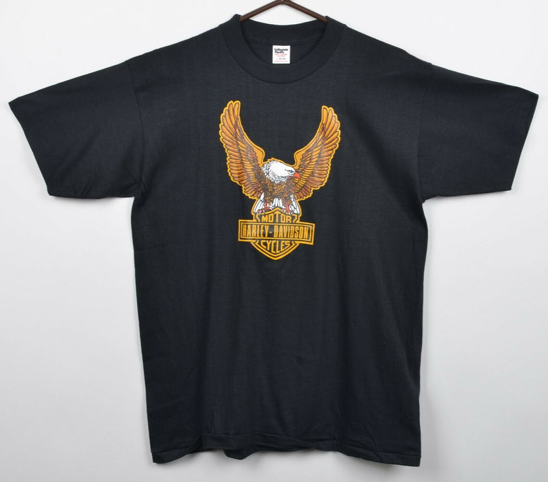 Vintage 70s Harley-Davidson Men's Large Eagle Emblem Logo Graphic T-Shirt