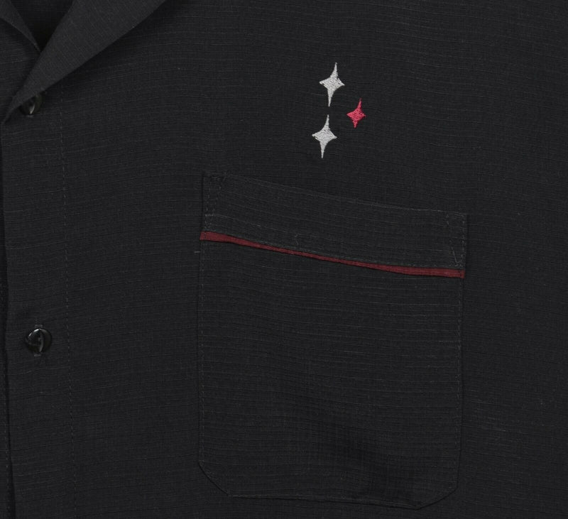 Vintage Steady Customs Men's 3XL Black Panel USA Bowling Camp Rockabilly Shirt