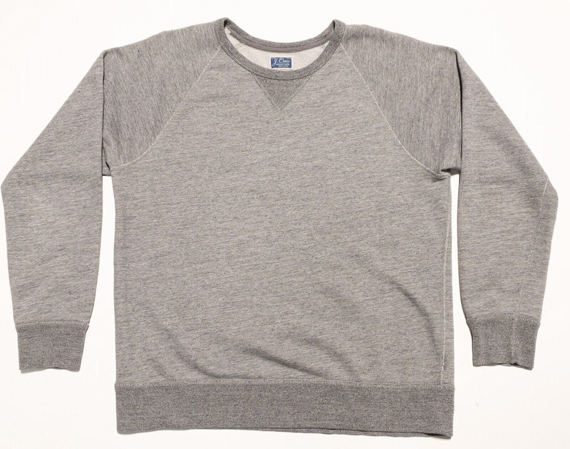 J. Crew Vintage Fleece Sweatshirt Men's Medium Heather Gray Crewneck Pullover