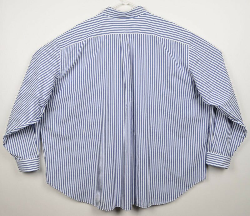 Polo Ralph Lauren Men's 5XB (5XL Big) Blue White Striped Button-Down Shirt