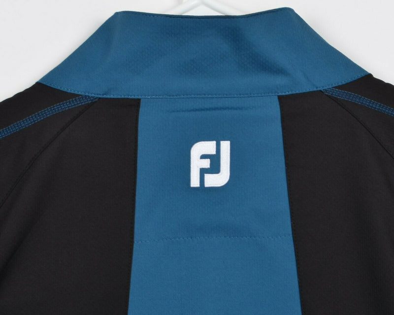 FootJoy Men's 2XL Short Sleeve Black Blue Windshirt Windbreaker FJ Golf Jacket