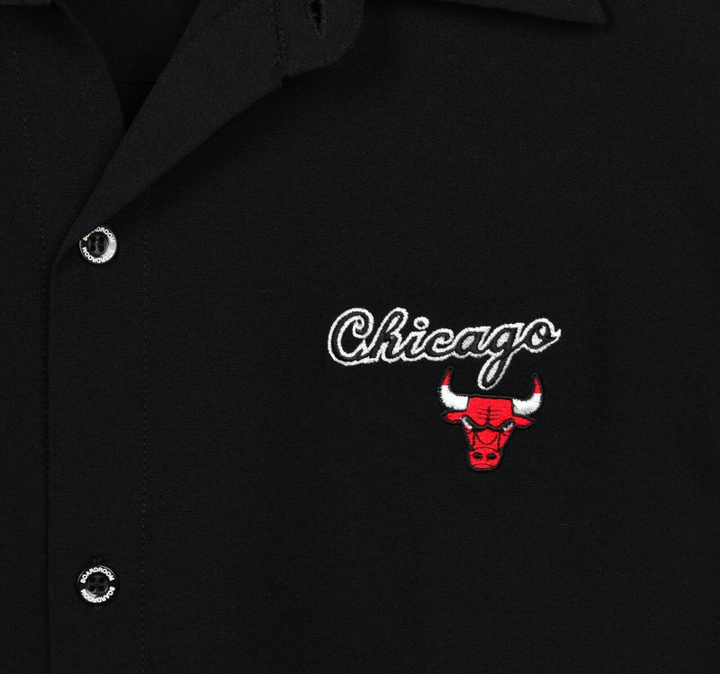 Chicago Bulls Men's Sz Large? Rayon Boardroom Powerflex Black Mesh Shirt