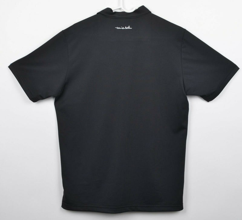 Travis Mathew Men's Sz Medium Black Embroidered Logo Performance Golf Polo Shirt