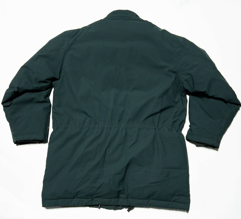Lands' End Gore-Tex Goose Down Parka Jacket Puffer Solid Dark Green 90s Large