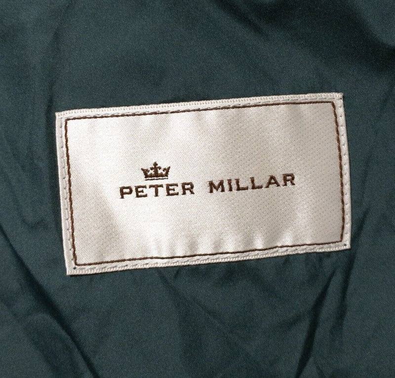 Peter Millar Vest Men's XL Quilted Full Zip Fleece Lined Green Crown Sport