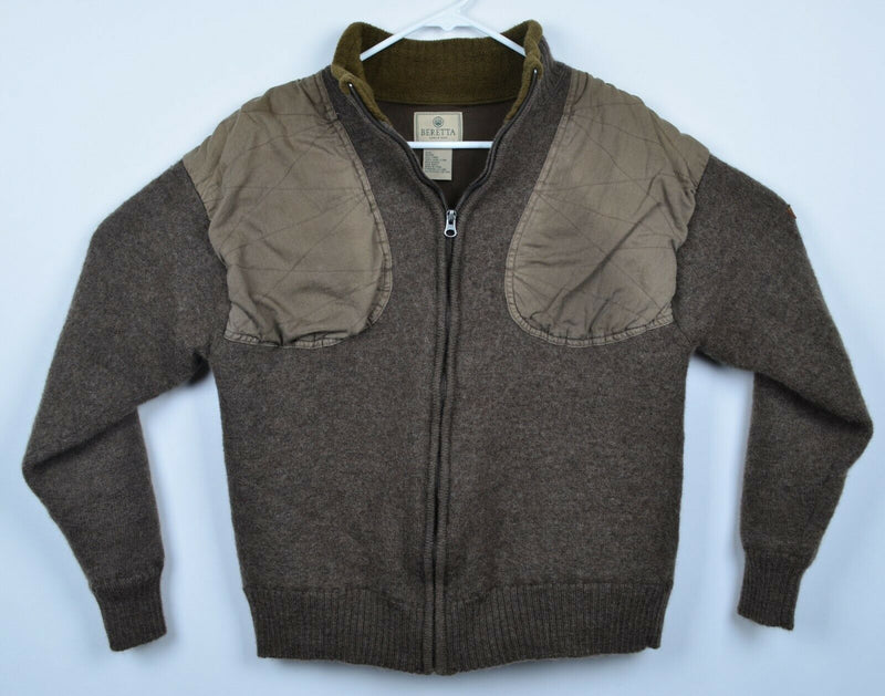 Beretta Men's Sz Small SHRUNK Padded Hunting Shunting Wool Full Zip Sweater