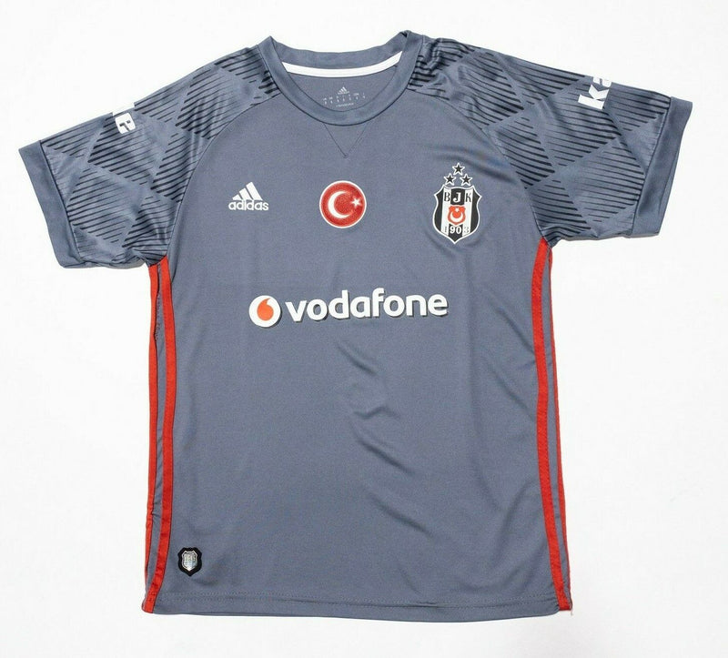 Besiktas JK Turkish Adidas Jersey Men's Small Climacool Gray 1903 Soccer Team