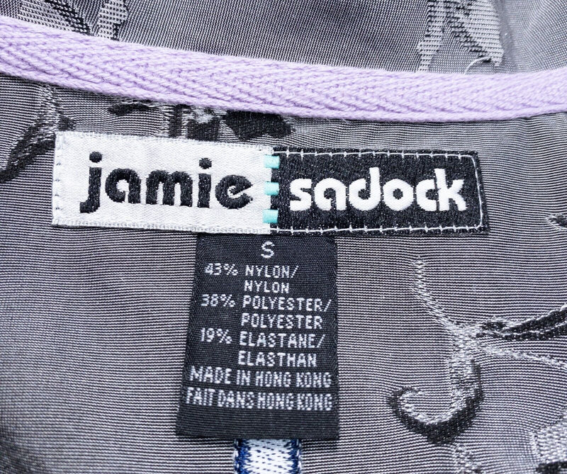 Jamie Sadock Small Women's Golf Tennis Floral Gray Purple Wicking Asian Inspired