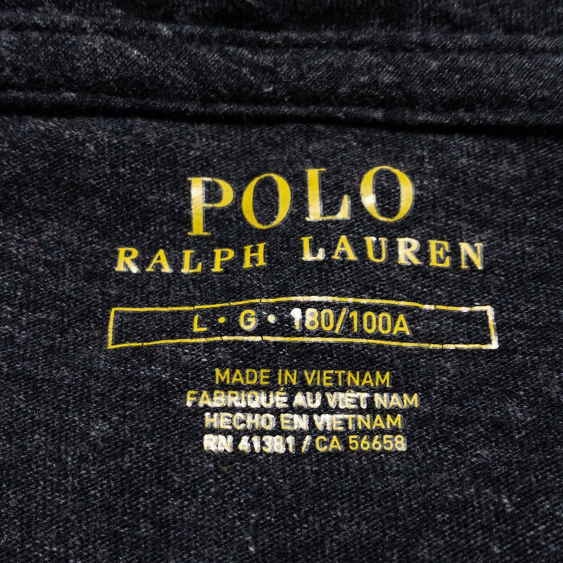 Polo Ralph Lauren Lightweight Hoodie Men's Large Pullover Black/Gray Preppy