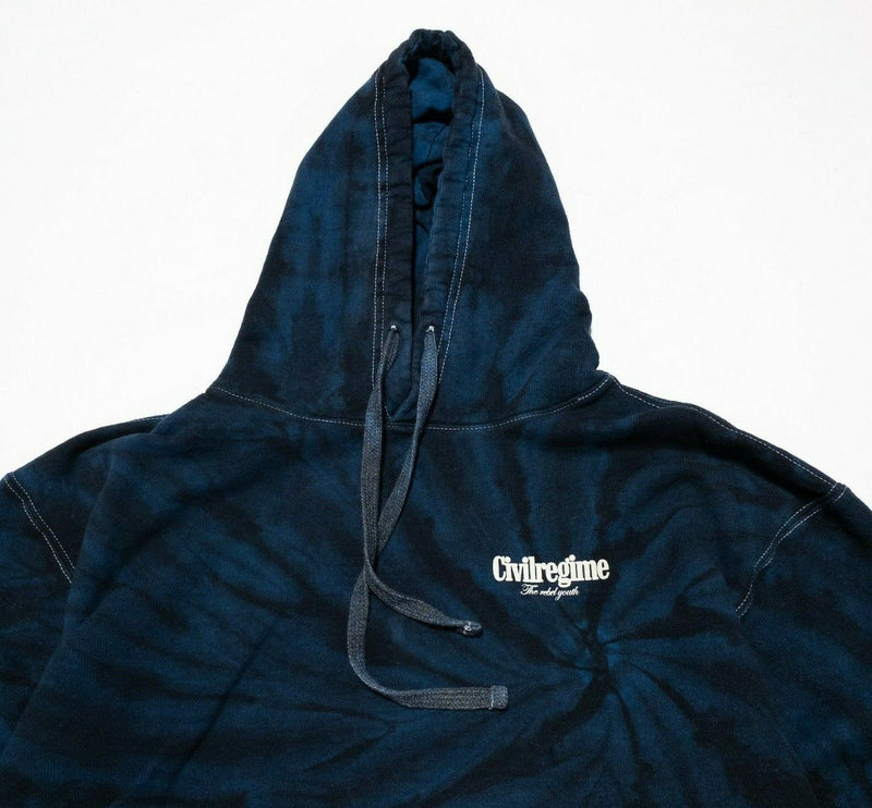 Civil Regime Hoodie Women's Medium Rebel Youth Tie Dye Blue Black Floral