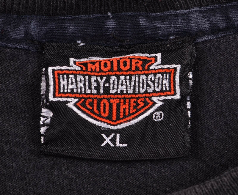 Vtg 1989 Harley-Davidson Men's XL (fit Short/Wide) Tiger Logo Holoubek T-Shirt