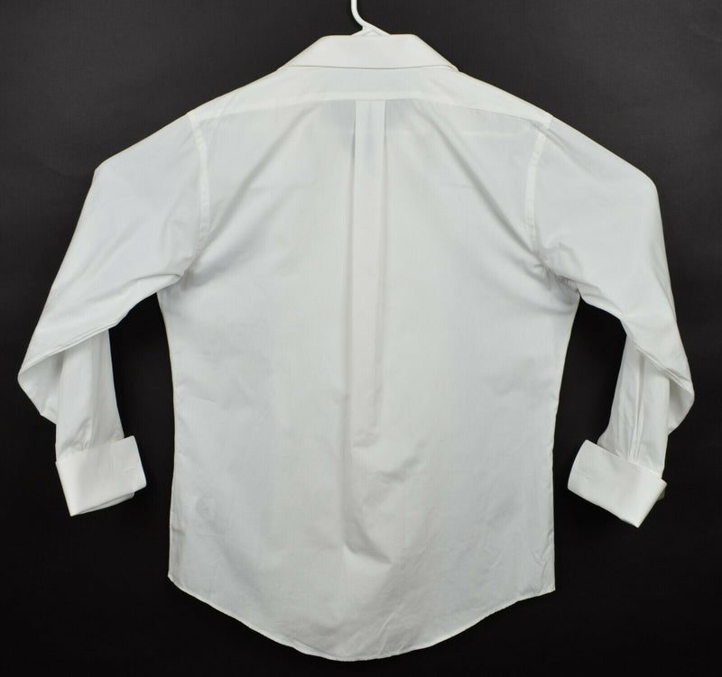 Brooks Brothers Men's 16-33 Slim French Cuff Ruffle Formal White Tuxedo Shirt