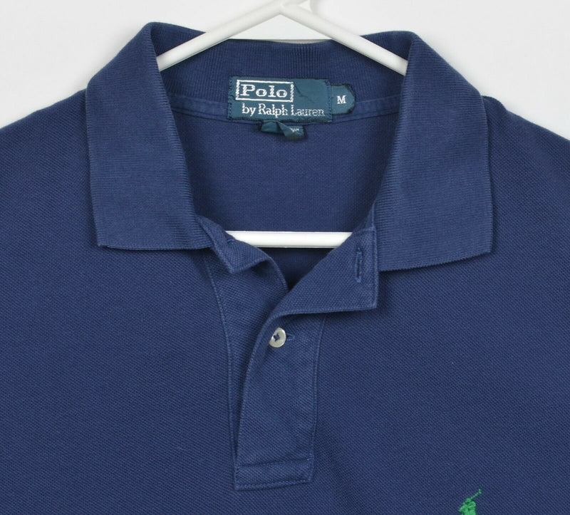 Polo Ralph Lauren Men's Medium Aztec Striped Navy Blue Pony Polo Shirt