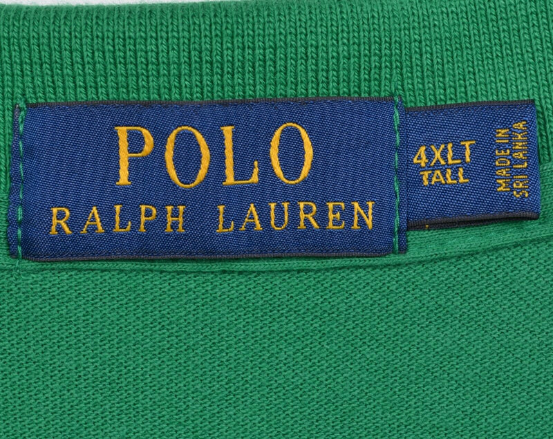 Polo Ralph Lauren Men's 4XLT Tall Big Pony Green Crest Summer Classic Polo Shirt