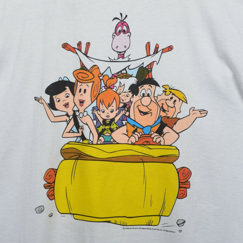 Vtg 1995 Flintstones Men's Sz Large Family TV Show Cartoon Graphic T-Shirt