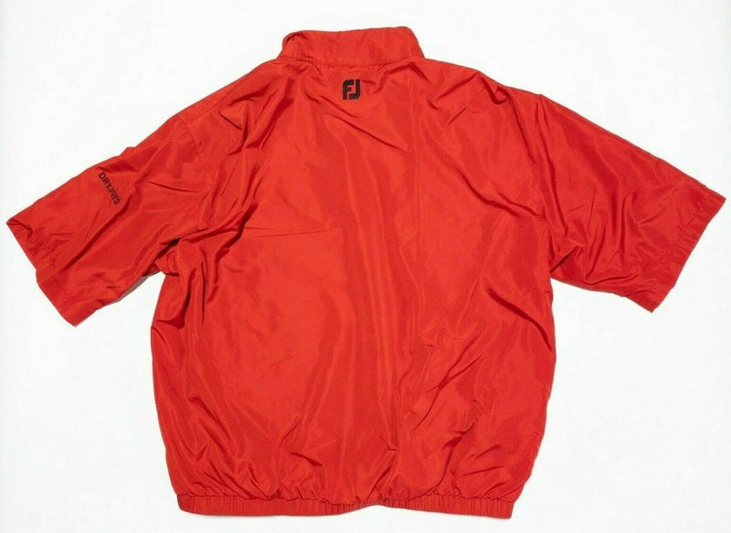 FootJoy DryJoys Jacket Men's XL Windshirt 1/4 Zip Wind Rain FJ Golf Red