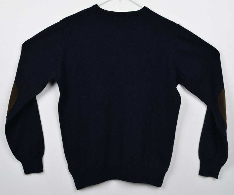 J. Lindeberg Men's Sz Medium? SHRUNK XL 100% Merino Wool Navy Blue Sweater