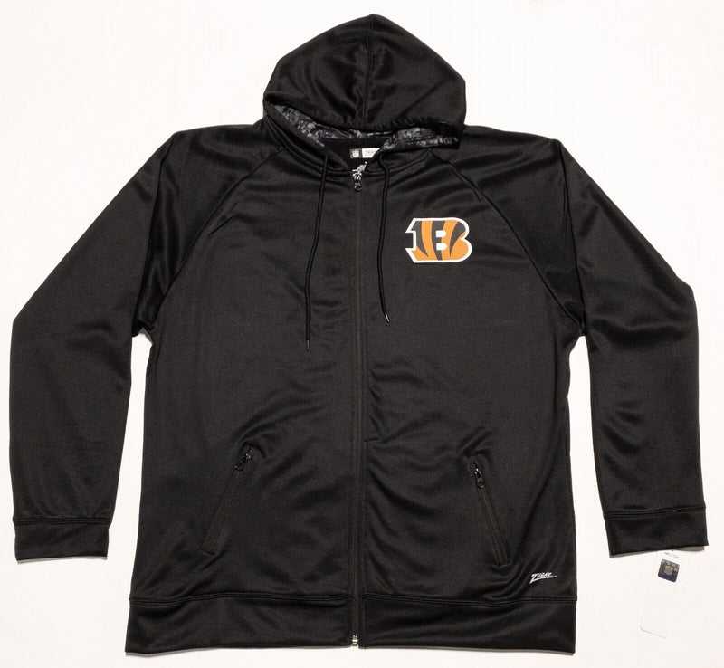 Cincinnati Bengals Jacket Men's XL Zubaz Black Full Zip Hooded NFL Football