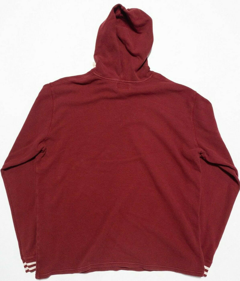 Polo Ralph Lauren Men's XL Waffle-Knit Dark Red Lightweight Shirt Hoodie