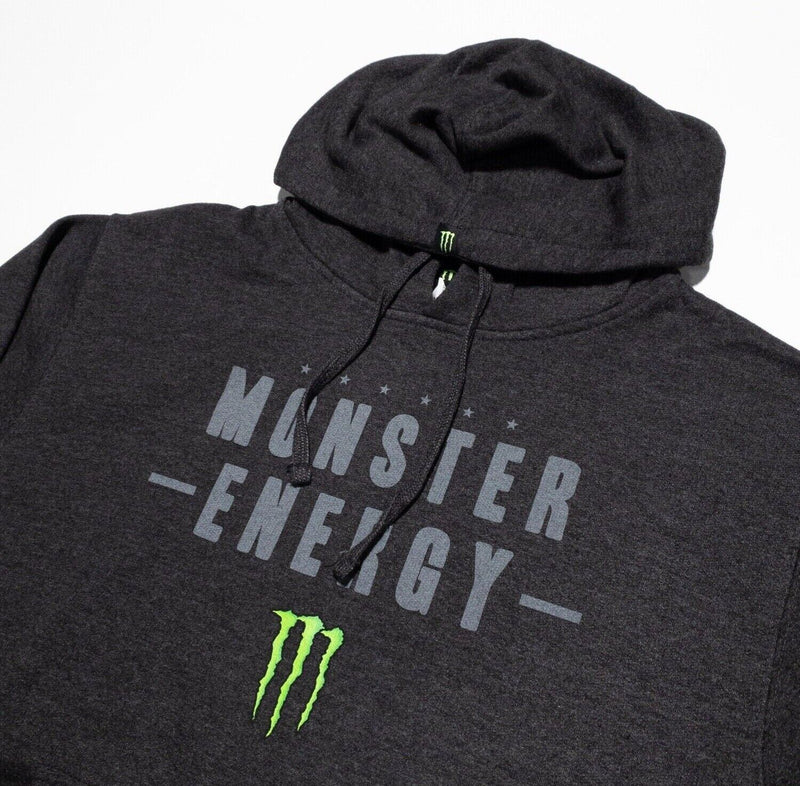 Monster Energy Hoodie Men's Medium Pullover Sweatshirt Gray Energy Drink