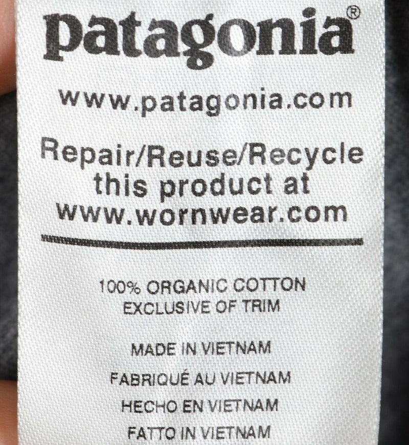 Patagonia Men's Large Heather Gray Organic Cotton Lightweight Hiking Polo Shirt