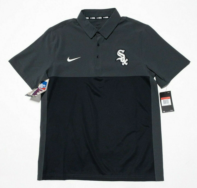 Chicago White Sox Nike Polo Men's Large Black Authentic Collection Elite Polo