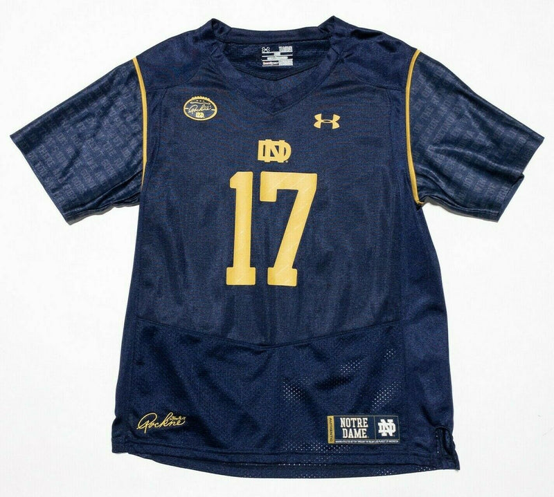 Notre Dame Football Jersey Youth Large Under Armour HeatGear Knute Rockne Blue
