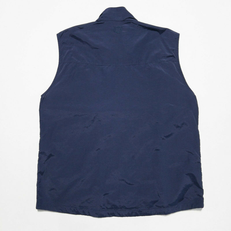 SCOTTeVEST Men's XL Navy Blue NBT Vest Tech Enabled 8-Pocket Zip Travel Vest