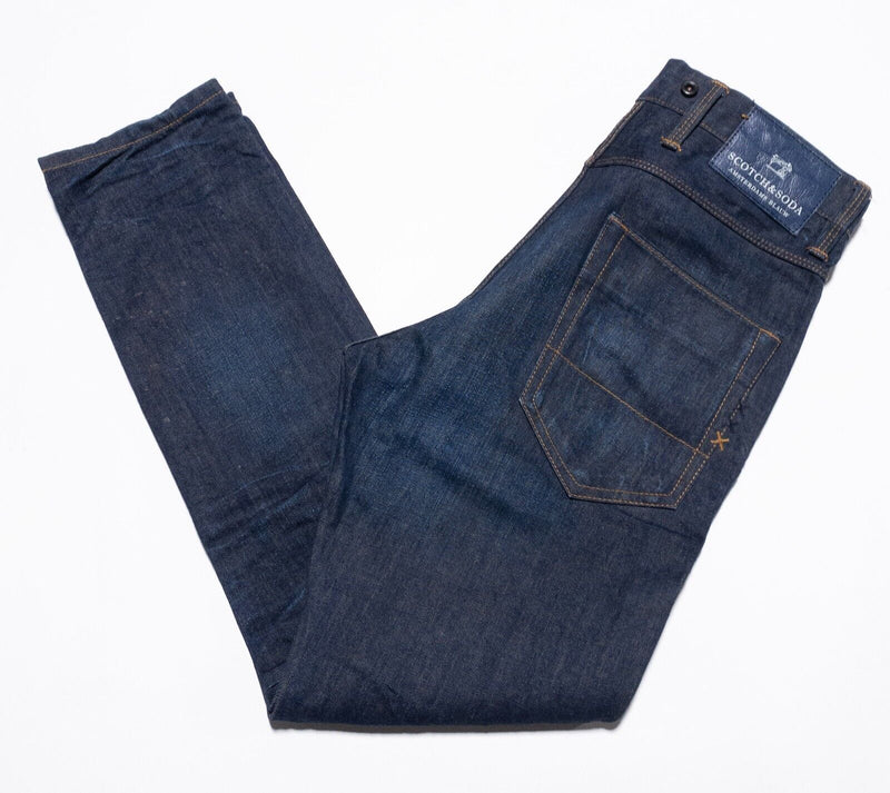 Scotch & Soda Brewers Jeans Men's 30x32 Denim Pants Button-Fly Blue Dark Wash