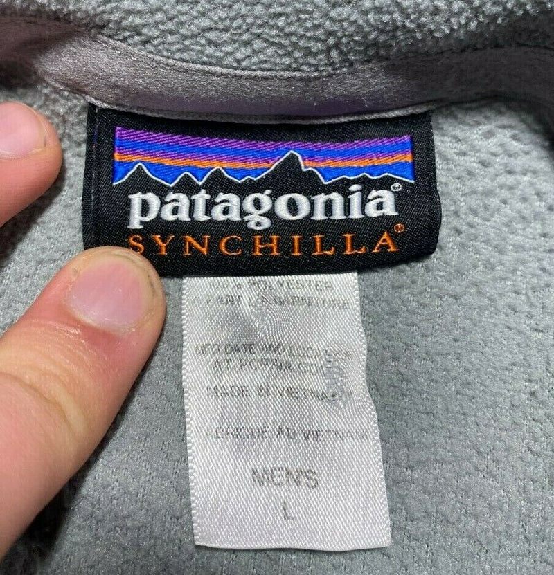 Patagonia Synchilla Phi Kappa Psi Frat Gray Micro D 1/4 Zip Jacket Men's Large