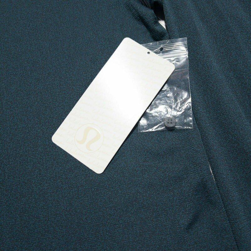 Lululemon Men's Medium Metal Vent Tech LS Blue Henley Collar Long Sleeve Shirt