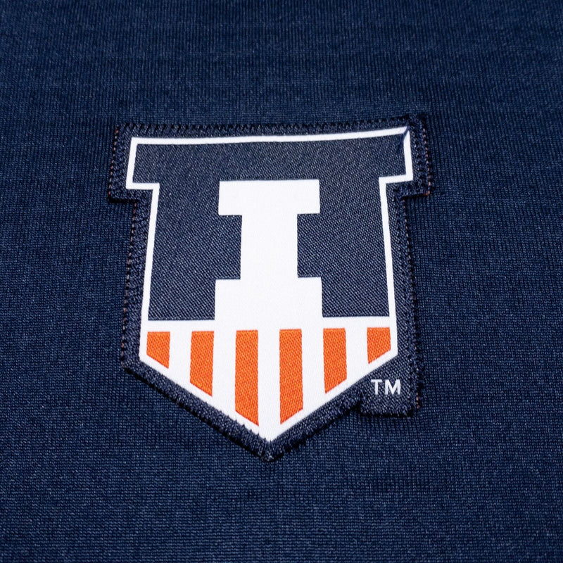 Illinois Fighting Illini Sweatshirt Men's 2XL Nike Crewneck Pullover Navy Blue