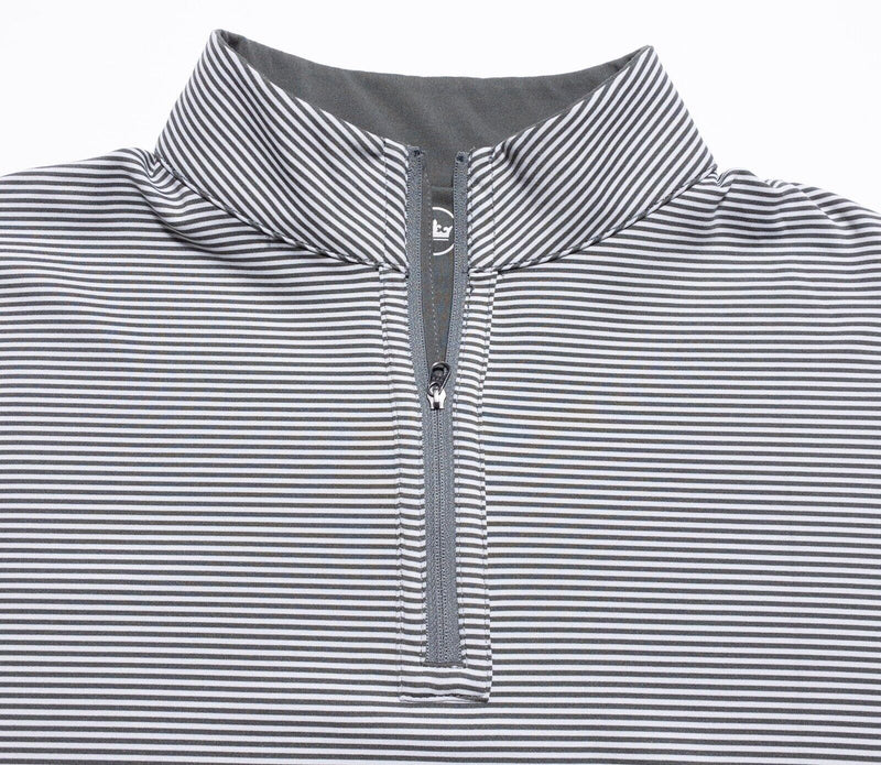 Peter Millar Reversible 1/4 Zip Men's Fits M/L Golf Striped Wicking Stretch