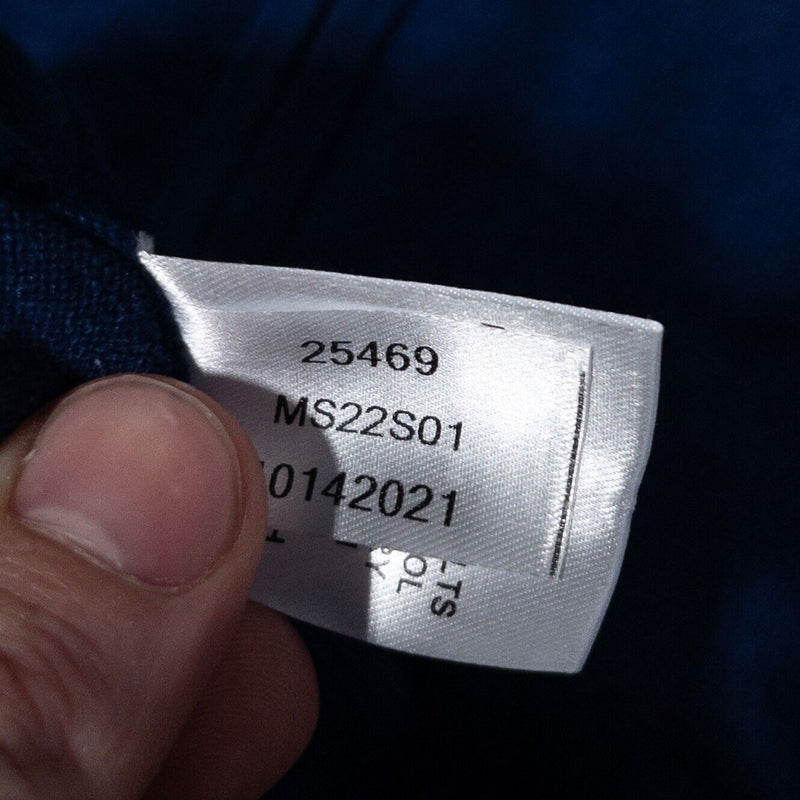 Peter Millar Sweater Men's Medium Pullover Cotton Silk 1/4 Zip Blue Knit Crest