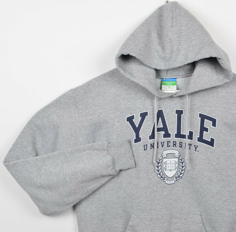 Yale University Men's Medium Champion Eco Fleece Heather Gray Hoodie Sweatshirt