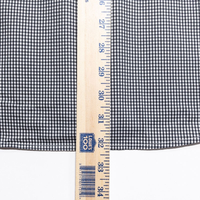 Eton Dress Shirt Men's 16.5 (42) Contemporary Black Check Long Sleeve Classic