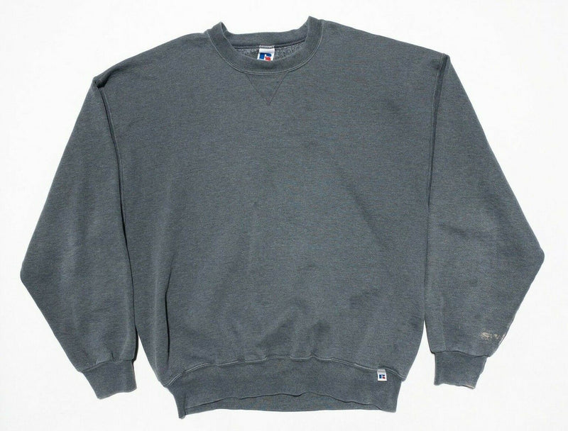 Russell Athletic Sweatshirt Men's 2XL Vintage 90s Crewneck Blank Pullover Gray