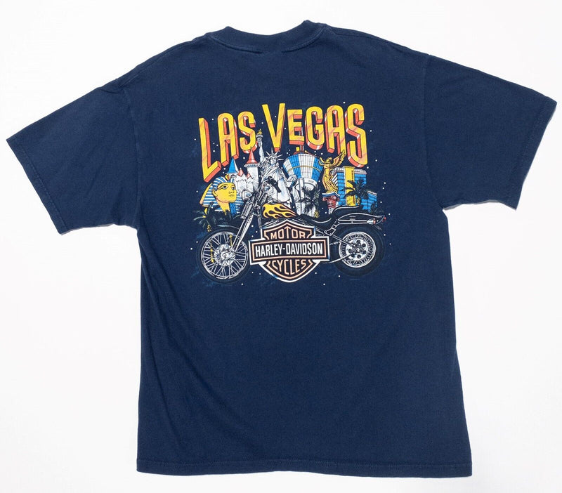 Vintage Harley-Davidson T-Shirt Large Mens USA 90s Raw Power Lightning Las Vegas