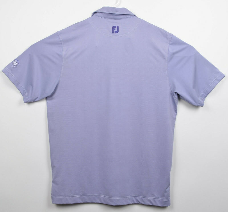 FootJoy Men's Sz Large Purple Micro-Striped FJ Performance Golf Polo Shirt